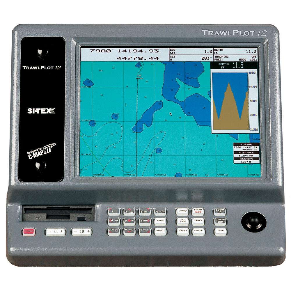 SI-TEX TRAWLPLOT 12 SD Color Chartplotter w/WAAS Receiver - TRAWLPLOT 12