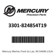 Mercury - Carburetor - 3301-824854T19