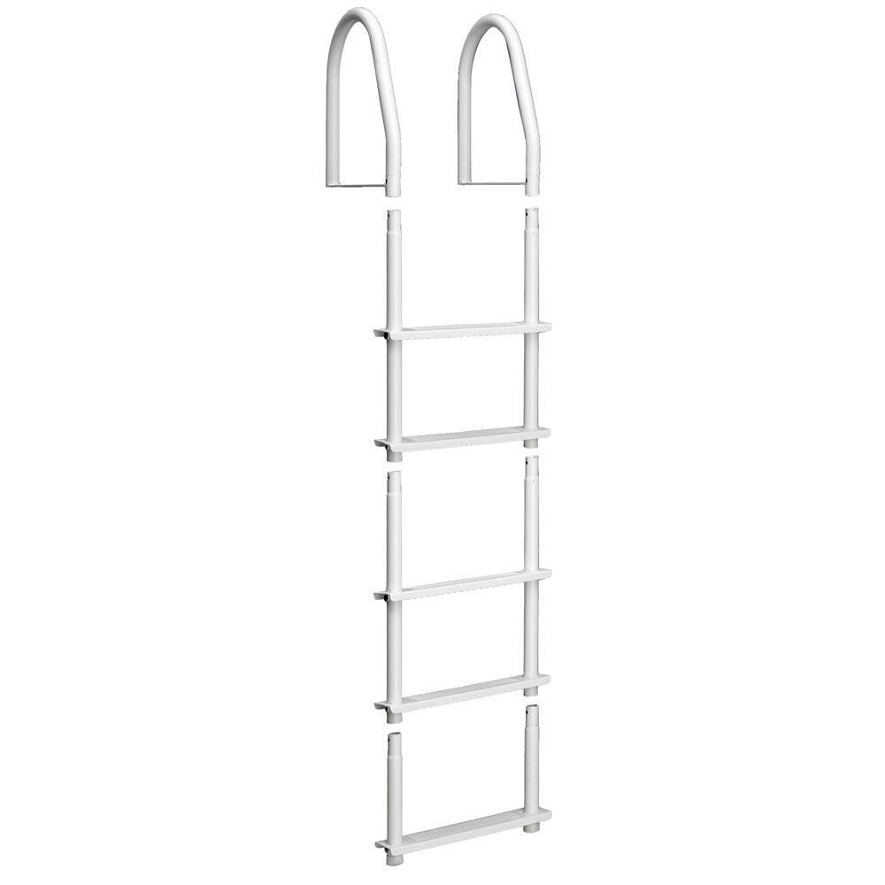 Dock Edge Fixed 5 Step Ladder Bight White Galvalume - 2105-F