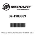Mercury - Hose - 32-1983389