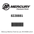 Mercury - Crankcase head - 8228881