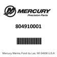 Mercury - Housing-oil seal - 804910001