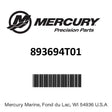 Mercury - Cover assy - 893694T01