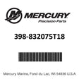 Mercury - Stator assy - 398-832075T18