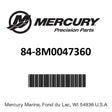 Mercury - Cable - 84-8M0047360