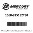 Mercury - Gear hsg. basic - 1668-825132T30