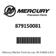 Mercury - Cover-drive belt - 879150081