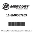 Mercury - Nut hexagon acorn - 11-8M0067209