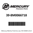 Mercury - Ring compression - 39-8M0066718