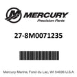 Mercury - Gasket - 27-8M0071235