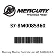 Mercury - Decal - 37-8M0085360
