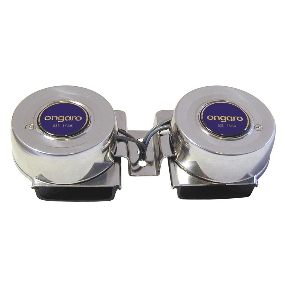 Schmitt & Ongaro All-Stainless Mini Compact Twin Horn - 12V - 10002