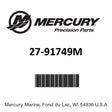 Mercury - Gasket - 27-91749M
