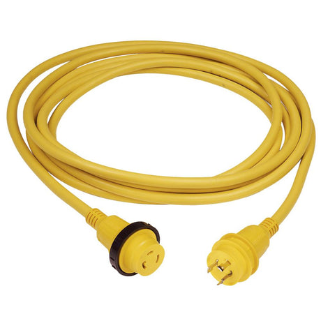 Marinco 30A 25' Molded Cordset - 125V - Yellow - 199117