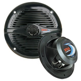 Boss Audio - MR50B 5.25" Round Marine Speakers - Pair - Black - MR50B