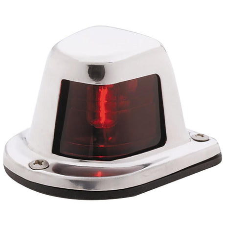 Attwood 1-Mile Deck Mount, Red Sidelight - 12V - Stainless Steel Housing - 66319R7