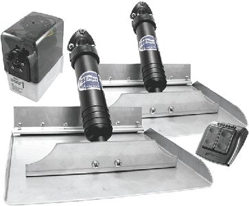 Bennett - 18" x 9" Hydraulic Trim Tab Kit w/Euro Rocker Switch - 189E