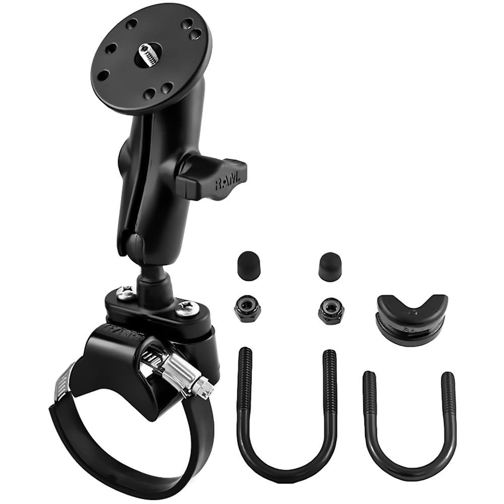 RAM Mount - U-Bolt ATV/UTV Strap with Double Socket Arm and 1/4 -20 Mounting Bolt Base - RAM-B-149Z-2-202A