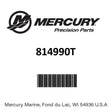 Mercury - Ignition coil - 814990T