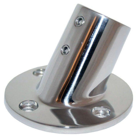 Whitecap 1" O.D. 60 Degree Round Base SS Rail Fitting - 6140C