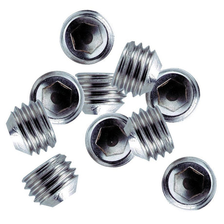 Whitecap 1/4"-28 Thread SS Set Screws - 10 Pack - 6249C