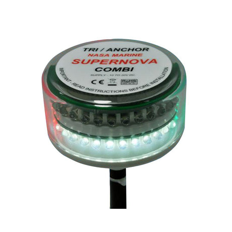 Clipper Supernova Combi LED Tricolor Masthead Anchor Light - CL-CTC