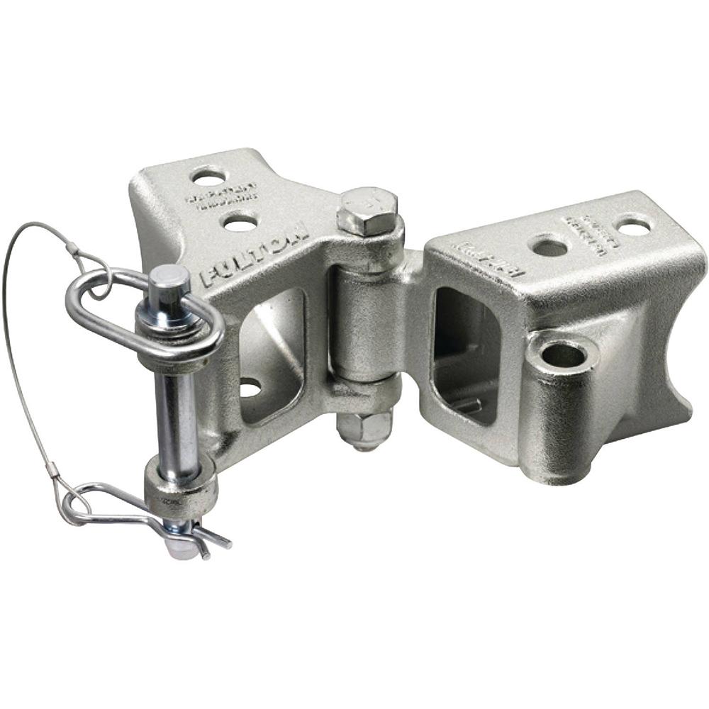 Fulton Fold-Away Bolt-On Hinge Kit 2" x 3" Trailer Beam, Rating 5,000 lbs., 48" Pivot, Z-Max 600 Zinc Finish - HDPB230101