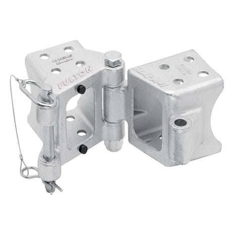 Fulton Fold-Away Bolt-On Hinge Kit 3" x 5" Trailer Beam, Rating 9,000 lbs., 48" Pivot, Z-Max 600 Zinc Finish - HDPB350101