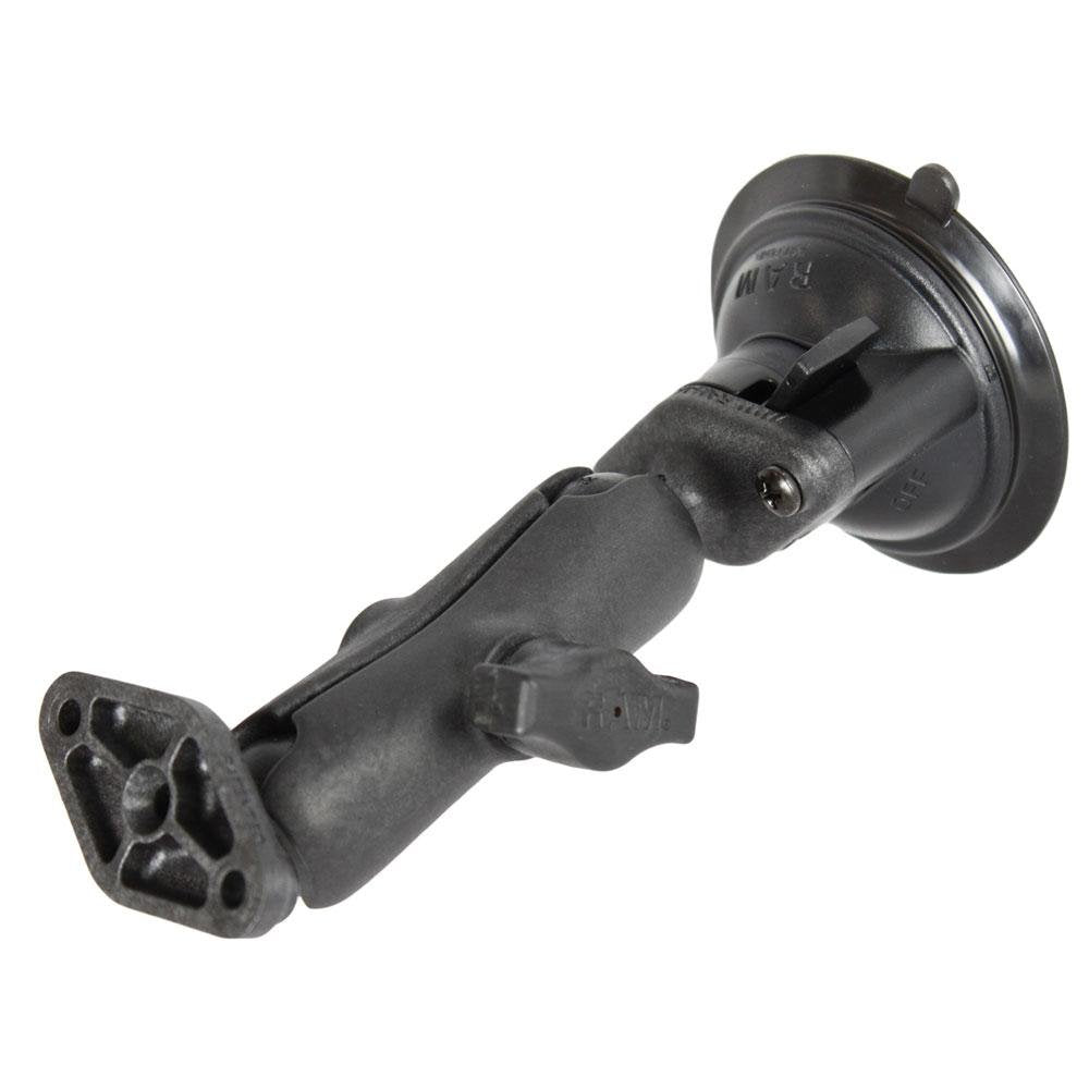 RAM Mount - Composite Twist Lock Suction Cup with Double Socket Arm & Double Base Adapter - RAP-B-166U