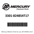 Mercury - Carburetor - 3301-824854T17