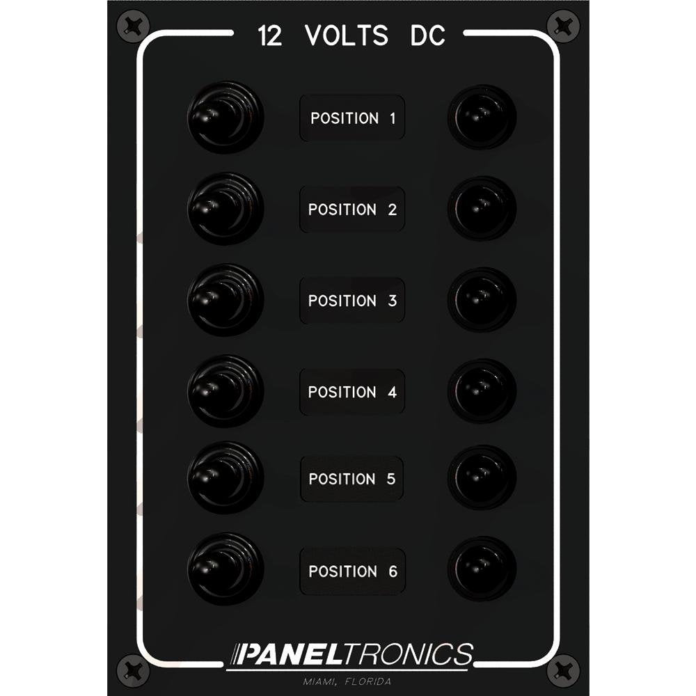 Paneltronics Waterproof Panel - DC 6-Position Toggle Switch & Circuit Breaker - 9960016B