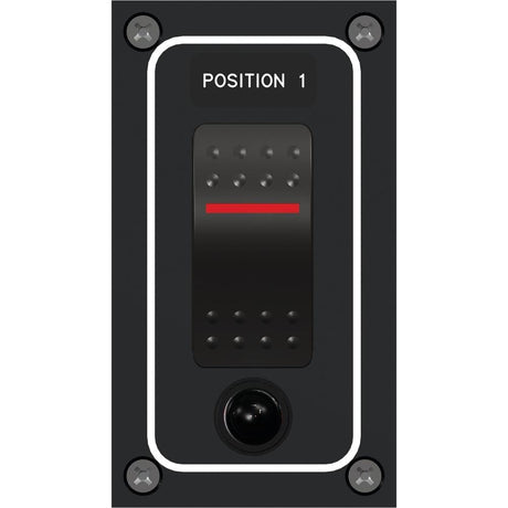 Paneltronics Waterproof Panel - DC 1-Position Illuminated Rocker Switch & Circuit Breaker - 9960021B