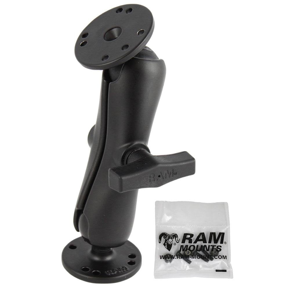 RAM Mount - 1.5" Double Ball Mount with Hardware for Garmin Striker + More - RAM-101-G4