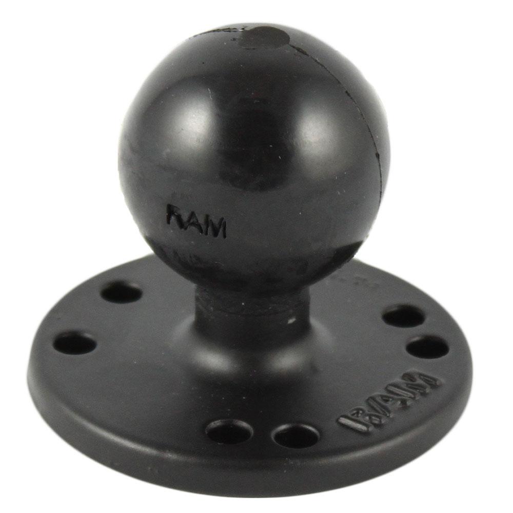 RAM Mount - 2.5" Round Base with 0.31-18 Female Thread & 1.5" Ball - AMPs Pattern - RAM-202U-MT1