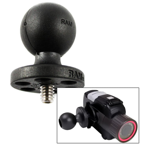 RAM Mount - Composite 1" Ball with 1/4-20 Stud for Cameras, Camcorders - RAP-B-366U