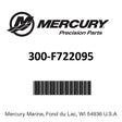 Mercury - Stator assy - 300-F722095