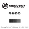 Mercury - Key set-(b) - FB368700