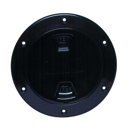 Beckson 4" Smooth Center Screw-Out Deck Plate - Black - DP40-B