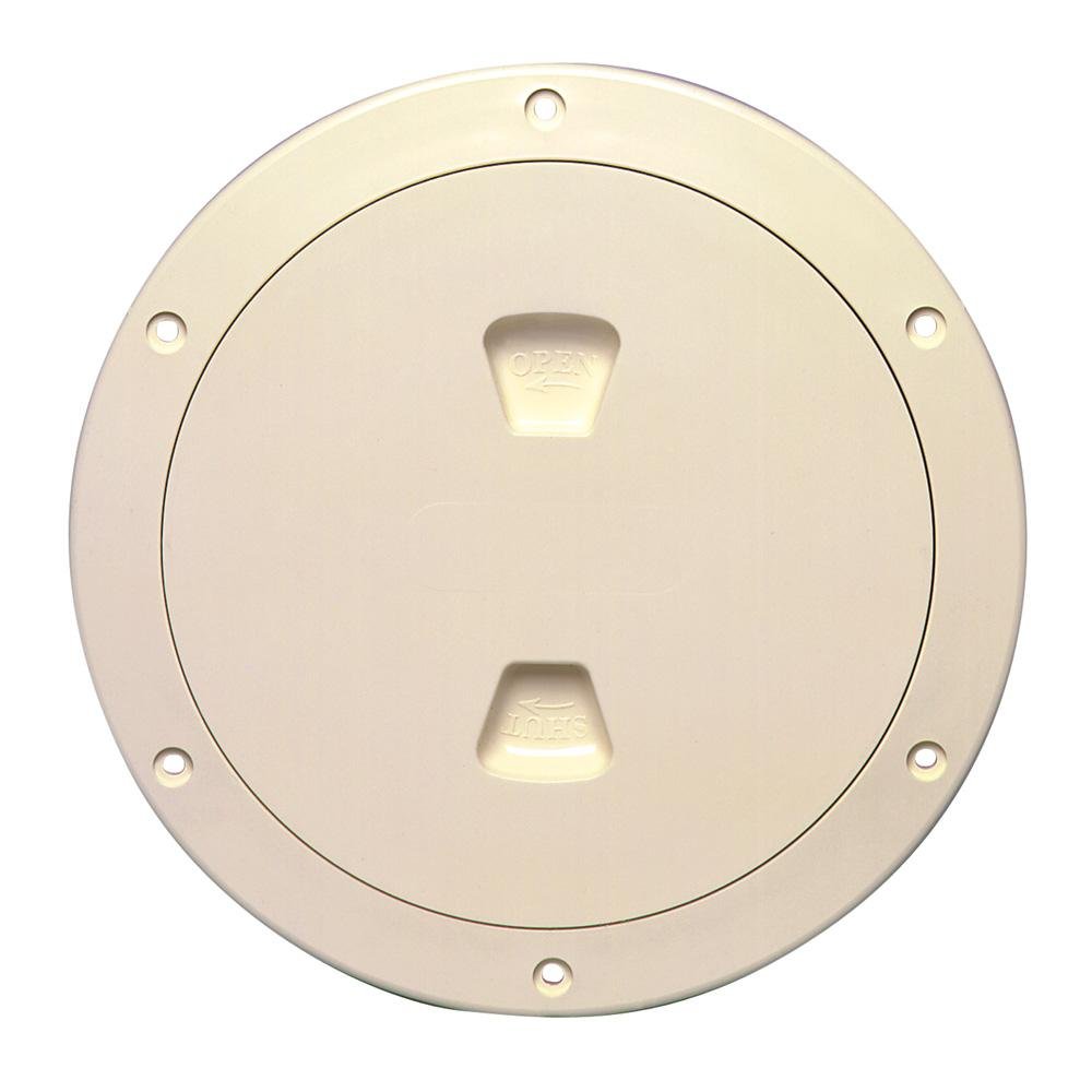 Beckson 6" Smooth Center Screw-Out Deck Plate - Beige - DP60-N