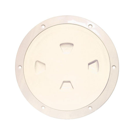 Beckson 8" Smooth Center Screw-Out Deck Plate - Beige - DP80-N