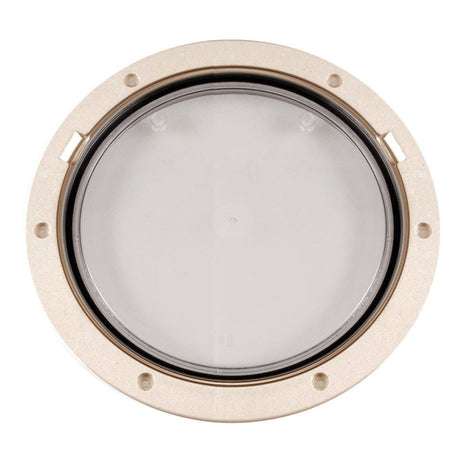 Beckson 8" Clear Center Pry-Out Deck Plate - Beige - DP81-N-C