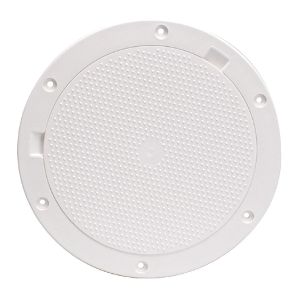 Beckson 8" Non-Skid Pry-Out Deck Plate - White - DP83-W