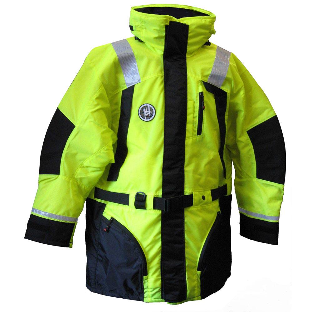 First Watch Hi-Vis Flotation Coat - Hi-Vis Yellow/Black - Medium - AC-1100-HV-M