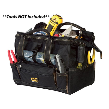 CLC 1533 12" Tool Bag w/ Top-Side Plastic Parts Tray - 1533