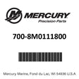 Mercury - Piston assy - 700-8M0111800