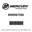Mercury - Parts catalog / c - 8M0067566