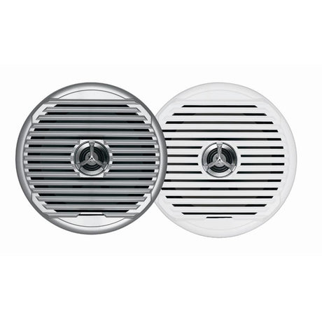 JENSEN  MSX65R 6.5" High Performance Coaxial Speaker - (Pair) White/Silver Grills - MSX65R