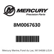 Mercury - Service kit for 6 - 8M0067630