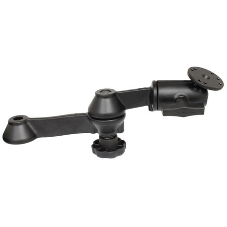 RAM Mount - 12" Double Swing Arm with 2.5" Round Base - Powder Coated Marine Grade Aluminum - RAM-VB-110-1U