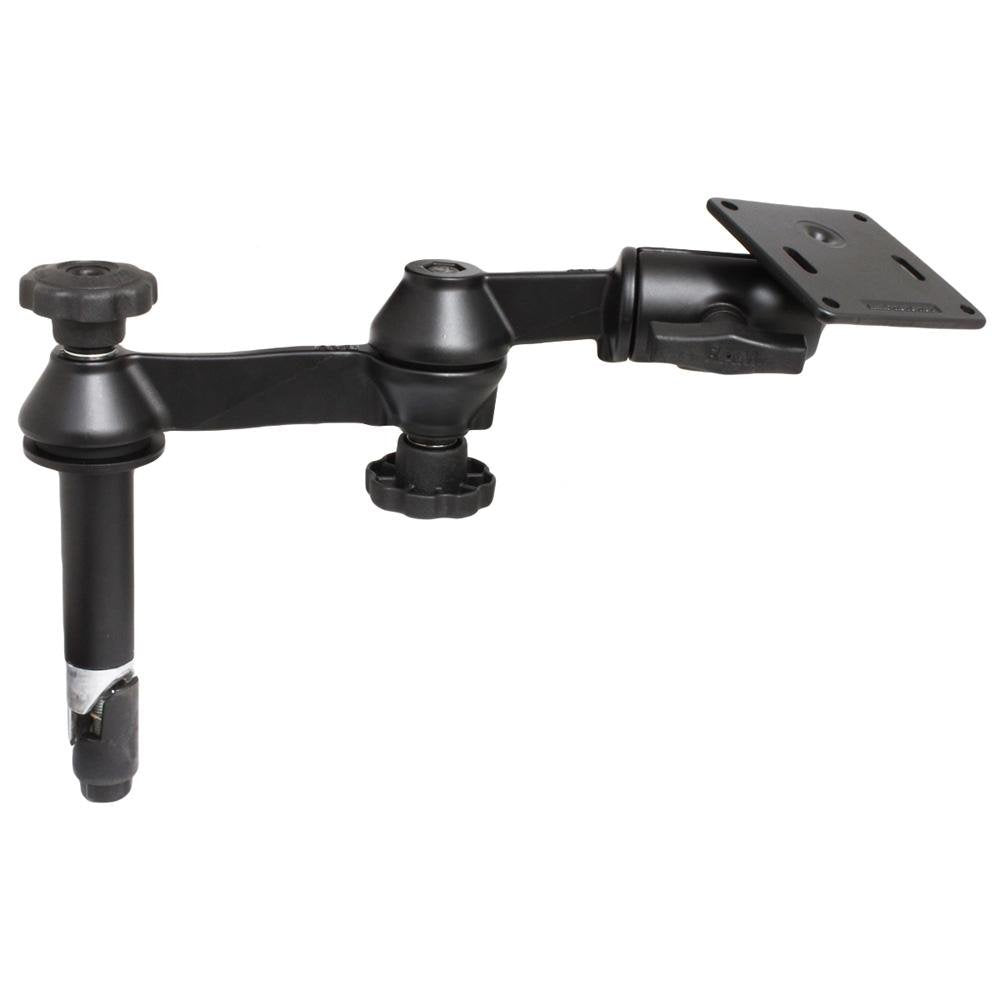 RAM Mount - Double Swing Arm with 4" Male & No Female Tele-Pole - VESA Plate - RAM-VP-SW1-4-2461